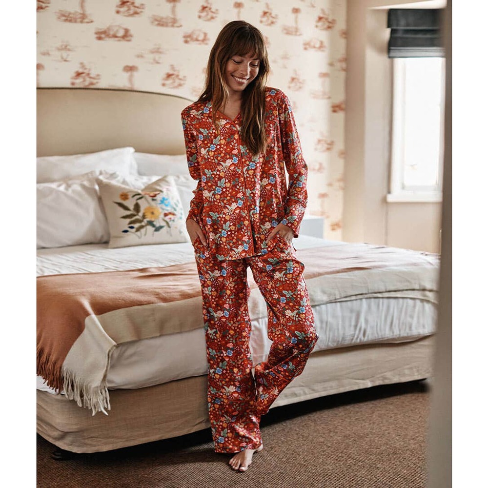 Summersalt The Cloud 9 Silky PJ Top Strawberry Fields Small
